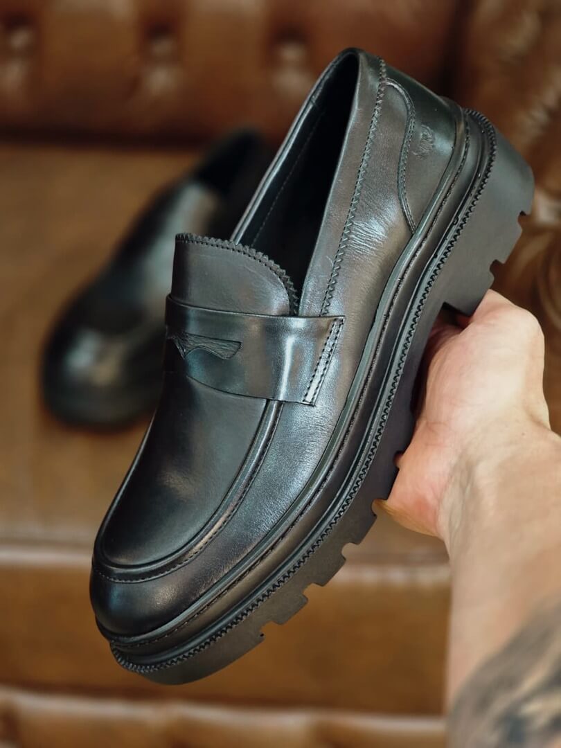 Mocassim Milão Tratorado - Preto